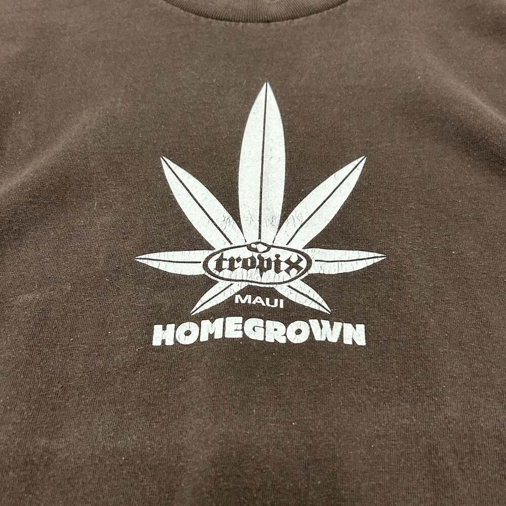 Tropix Surfboards Maui Homegrown Graphic T-Shirt Brown Large